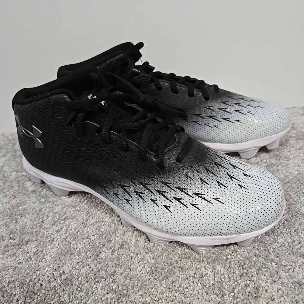 Under Armour Spotlight Franchise Rm 4.0 Black Silver Football Cleats Men’s‎ 10.5